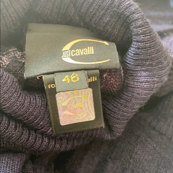 GUC Just Cavalli Purple Turtleneck open weave - Picture 6 of 13